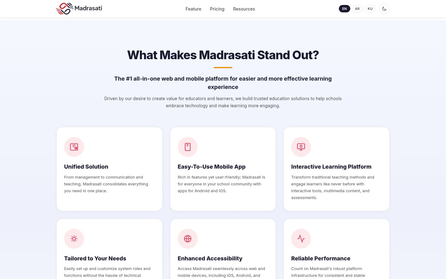 What makes Madrasati stand out